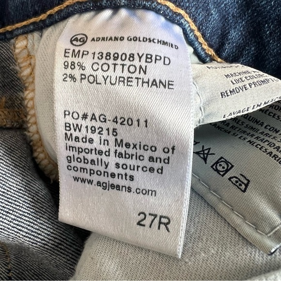 Adriano Goldschmied Jeans Womens 27 Denim The Legging Ankle Distressed Skinny AG - Picture 2 of 16